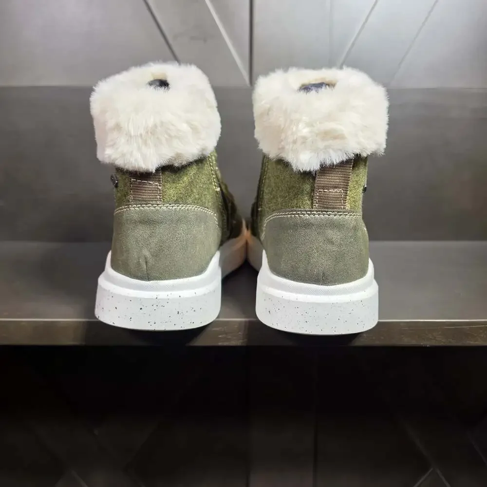 Romanika Helsinki 01 Fleece Kombi Olive Boots  NEW Size 8-8.5